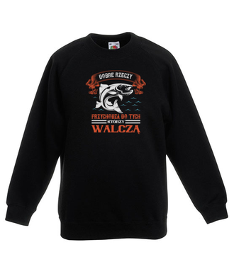 Cierpliwość i wytrwałość wędkarza - Bluza z nadrukiem - dla wędkarza - Dziecięca