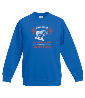Cierpliwość i wytrwałość wędkarza - Bluza z nadrukiem - dla wędkarza - Dziecięca