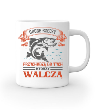 Cierpliwość i wytrwałość wędkarza - Kubek z nadrukiem - dla wędkarza - Gadżety
