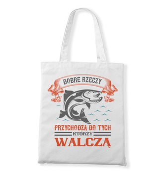 Cierpliwość i wytrwałość wędkarza - Torba z nadrukiem - dla wędkarza - Gadżety