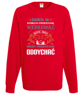 Życiowe hobby na poważnie - Bluza z nadrukiem - dla wędkarza - Męska