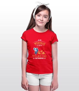 Wędkowanie to czas na myślenie - Koszulka z nadrukiem - Wędkarskie - Dziecięca