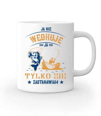 Wędkowanie to czas na myślenie - Kubek z nadrukiem - dla wędkarza - Gadżety