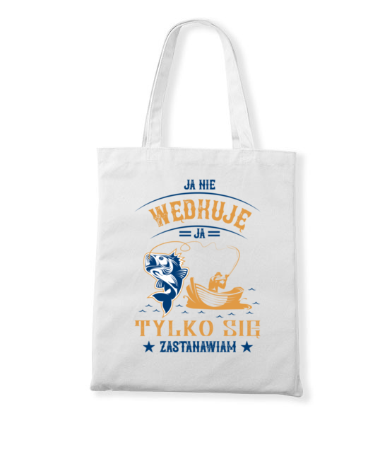 Wedkowanie to czas na myslenie torba z nadrukiem dla wedkarza gadzety jipi pl 1731 161