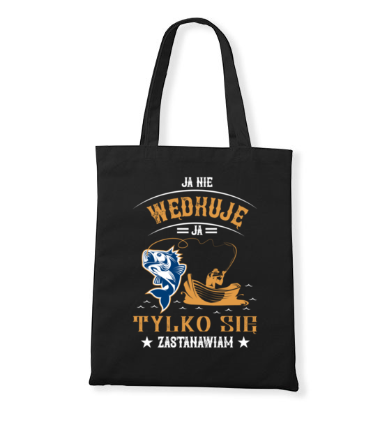 Wedkowanie to czas na myslenie torba z nadrukiem dla wedkarza gadzety jipi pl 1732 160