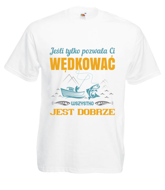 Tolerancja dla twojej pasji - Koszulka z nadrukiem - dla wędkarza - Męska