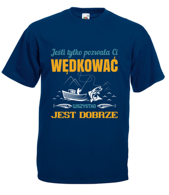Tolerancja dla twojej pasji - Koszulka z nadrukiem - dla wędkarza - Męska