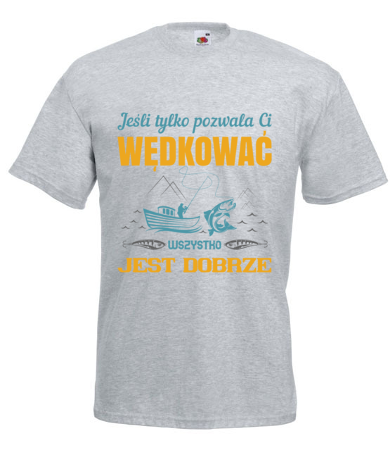 Tolerancja dla twojej pasji koszulka z nadrukiem dla wedkarza mezczyzna jipi pl 1733 6