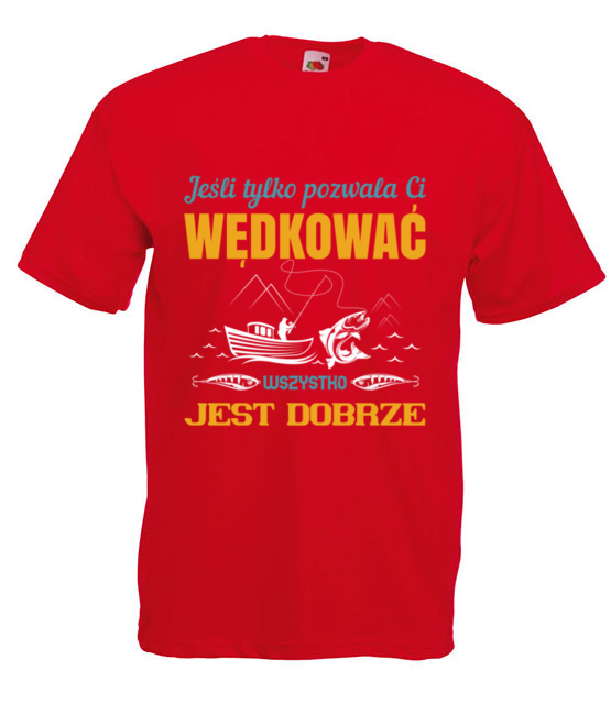 Tolerancja dla twojej pasji koszulka z nadrukiem dla wedkarza mezczyzna jipi pl 1734 4