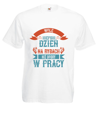 Od razu wiadomo, co ci w duszy gra - Koszulka z nadrukiem - dla wędkarza - Męska