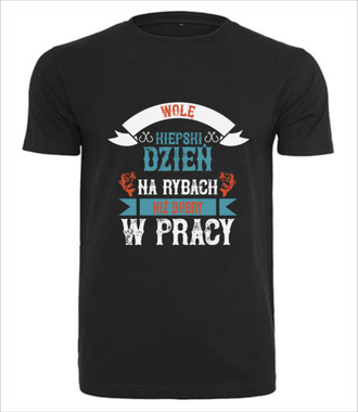 Od razu wiadomo, co ci w duszy gra - Koszulka z nadrukiem - dla wędkarza - Męska