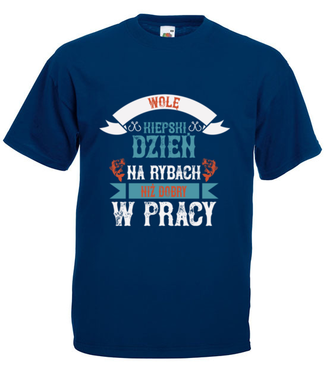 Od razu wiadomo, co ci w duszy gra - Koszulka z nadrukiem - dla wędkarza - Męska