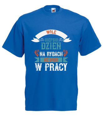 Od razu wiadomo, co ci w duszy gra - Koszulka z nadrukiem - dla wędkarza - Męska