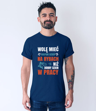 Wędkowanie to twój sens życia - Koszulka z nadrukiem - Wędkarskie - Męska