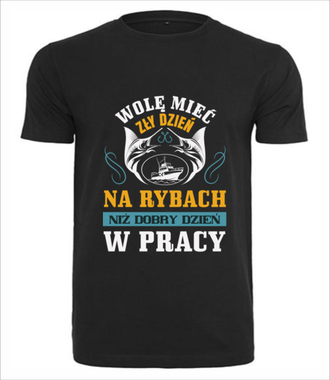 Koszulka dla wędkarza - Koszulka z nadrukiem - dla wędkarza - Męska