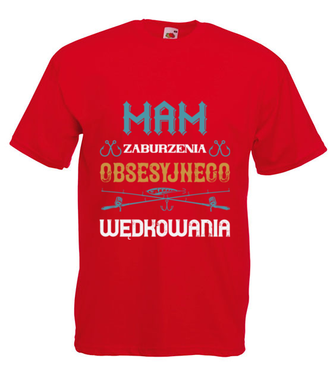 Wędkarz – wariat - Koszulka z nadrukiem - dla wędkarza - Męska