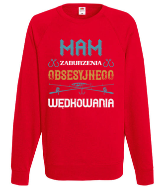 Wędkarz – wariat - Bluza z nadrukiem - Wędkarskie - Męska