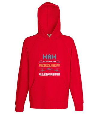 Wędkarz – wariat - Bluza z nadrukiem - dla wędkarza - Męska z kapturem