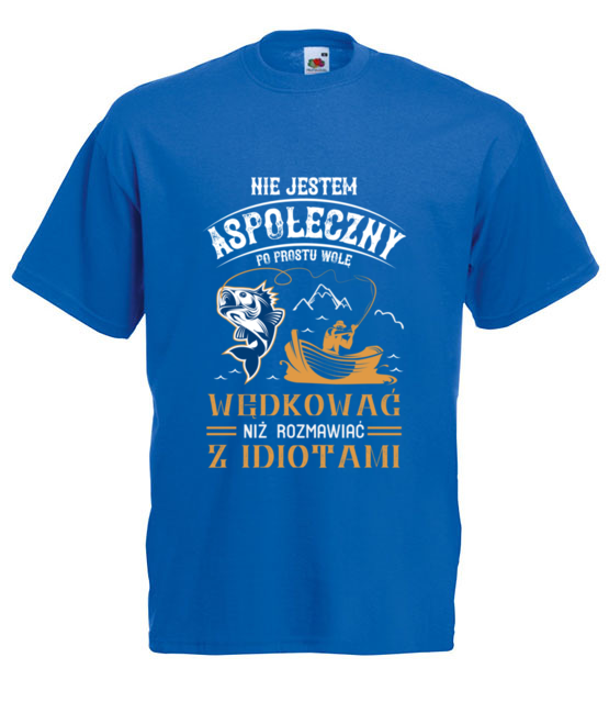 Sposob na dystans spoleczny koszulka z nadrukiem dla wedkarza mezczyzna jipi pl 1748 5