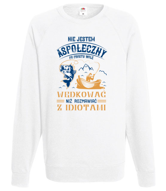 Sposob na dystans spoleczny bluza z nadrukiem dla wedkarza mezczyzna jipi pl 1747 106