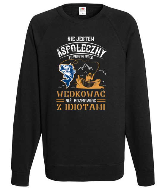Sposob na dystans spoleczny bluza z nadrukiem dla wedkarza mezczyzna jipi pl 1748 107