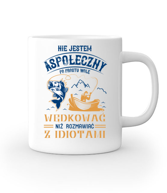 Sposób na dystans społeczny - Kubek z nadrukiem - dla wędkarza - Gadżety