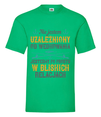 Wędkarskie poczucie humoru - Koszulka z nadrukiem - dla wędkarza - Męska