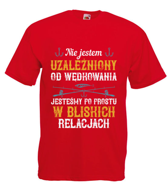 Wędkarskie poczucie humoru - Koszulka z nadrukiem - dla wędkarza - Męska