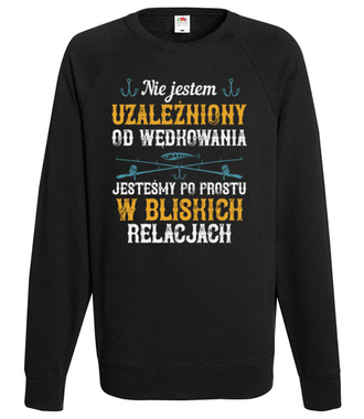 Wędkarskie poczucie humoru - Bluza z nadrukiem - dla wędkarza - Męska
