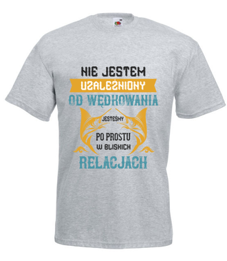 Wędkowanie na wesoło - Koszulka z nadrukiem - dla wędkarza - Męska