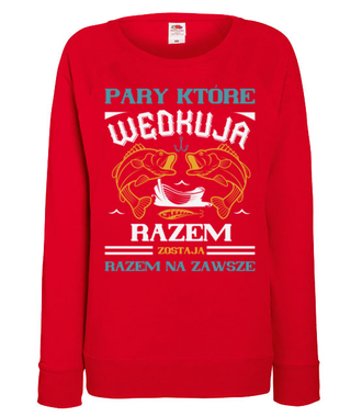 Romantyczna koszulka wędkarska - Bluza z nadrukiem - dla wędkarza - Damska