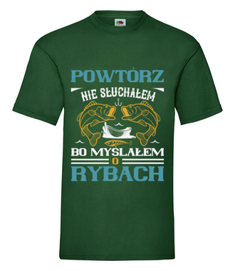 Zaczepna koszulka wędkarska - Koszulka z nadrukiem - dla wędkarza - Męska