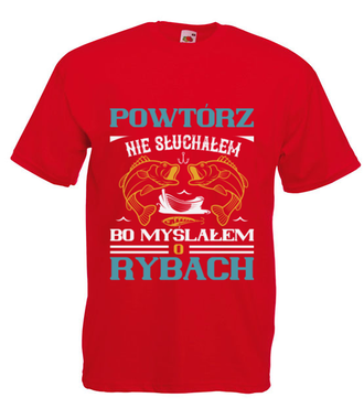 Zaczepna koszulka wędkarska - Koszulka z nadrukiem - dla wędkarza - Męska