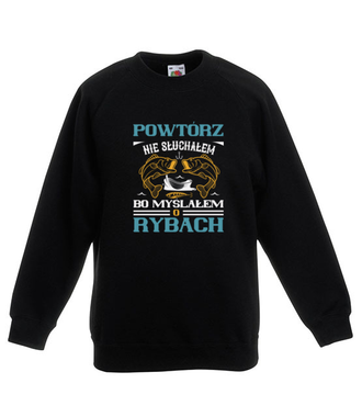 Zaczepna koszulka wędkarska - Bluza z nadrukiem - dla wędkarza - Dziecięca