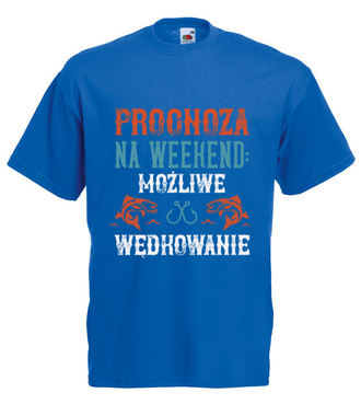 Wędkarska prognoza - Koszulka z nadrukiem - dla wędkarza - Męska
