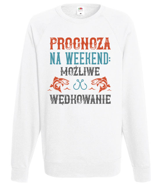 Wędkarska prognoza - Bluza z nadrukiem - dla wędkarza - Męska