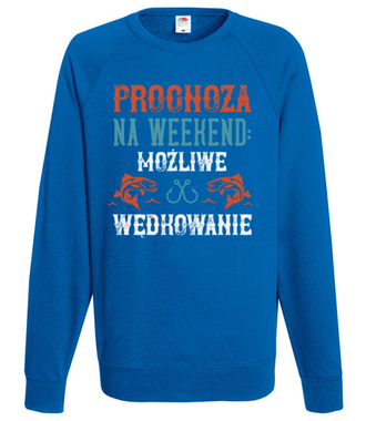Wędkarska prognoza - Bluza z nadrukiem - dla wędkarza - Męska