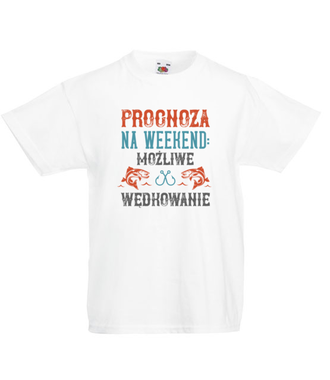 Wędkarska prognoza - Koszulka z nadrukiem - dla wędkarza - Dziecięca