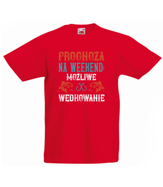 Wędkarska prognoza - Koszulka z nadrukiem - dla wędkarza - Dziecięca