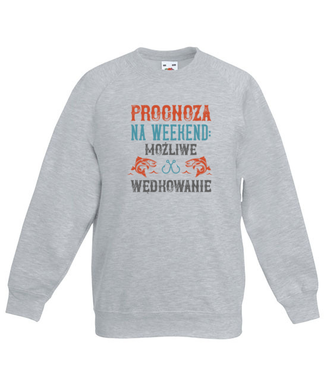 Wędkarska prognoza - Bluza z nadrukiem - dla wędkarza - Dziecięca