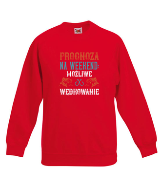 Wędkarska prognoza - Bluza z nadrukiem - dla wędkarza - Dziecięca