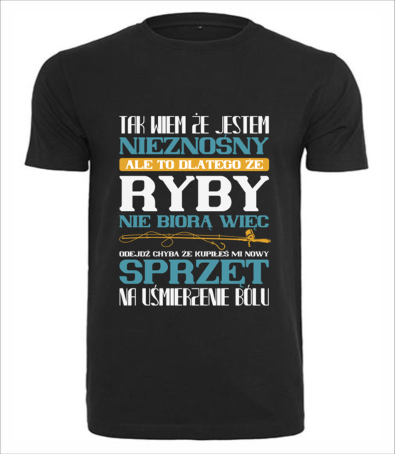 Na zly humor koszulka wedkarska koszulka z nadrukiem dla wedkarza mezczyzna jipi pl 1772 1