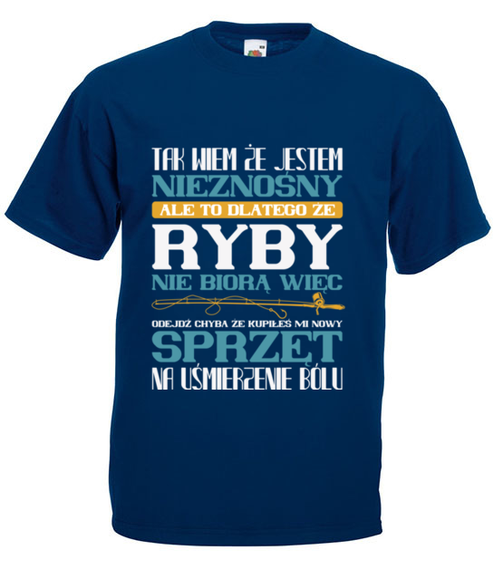 Na zly humor koszulka wedkarska koszulka z nadrukiem dla wedkarza mezczyzna jipi pl 1772 3