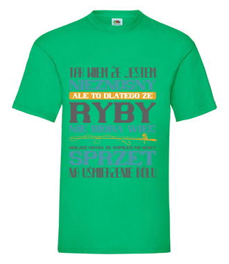 Na zły humor – koszulka wędkarska - Koszulka z nadrukiem - dla wędkarza - Męska
