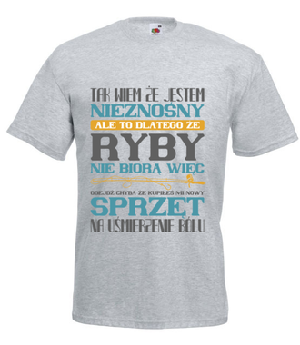 Na zły humor – koszulka wędkarska - Koszulka z nadrukiem - dla wędkarza - Męska