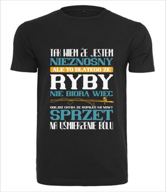 Na zły humor – koszulka wędkarska - Koszulka z nadrukiem - Wędkarskie - Męska