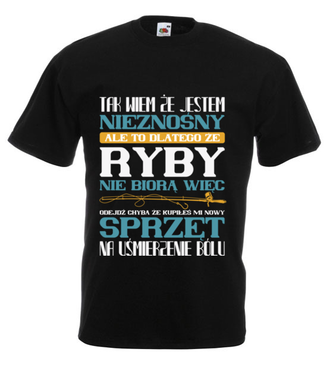Na zły humor – koszulka wędkarska - Koszulka z nadrukiem - Wędkarskie - Męska