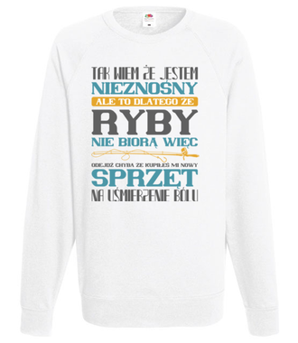 Na zły humor – koszulka wędkarska - Bluza z nadrukiem - Wędkarskie - Męska