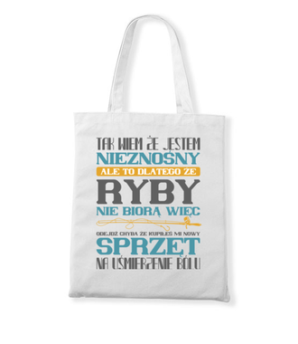 Na zły humor – koszulka wędkarska - Torba z nadrukiem - dla wędkarza - Gadżety