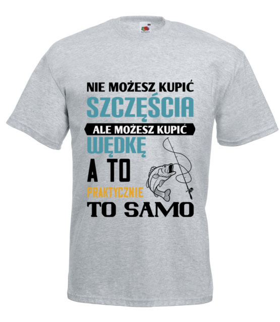 Synonim szczescia koszulka z nadrukiem dla wedkarza mezczyzna jipi pl 1775 6